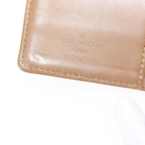 LOUIS VUITTON Monogram Mat Agenda PM Day Planner Cover Beige R20934 Auth BA8519