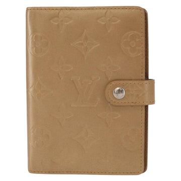 LOUIS VUITTON Monogram Mat Agenda PM Day Planner Cover Beige R20934 Auth BA8519 - 0