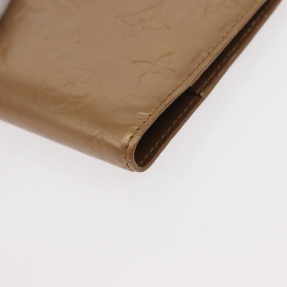 LOUIS VUITTON Monogram Mat Agenda PM Day Planner Cover Beige R20934 Auth BA8519