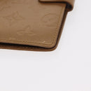 LOUIS VUITTON Monogram Mat Agenda PM Day Planner Cover Beige R20934 Auth BA8519-14