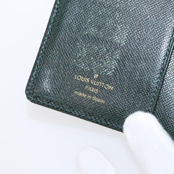 LOUIS VUITTON Taiga Agenda PM Day Planner Cover Epicea R20424 LV Auth BA8520