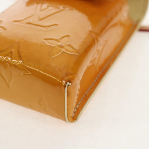 LOUIS VUITTON Monogram Vernis Green Case Lime Yellow M91052 LV Auth BA8521