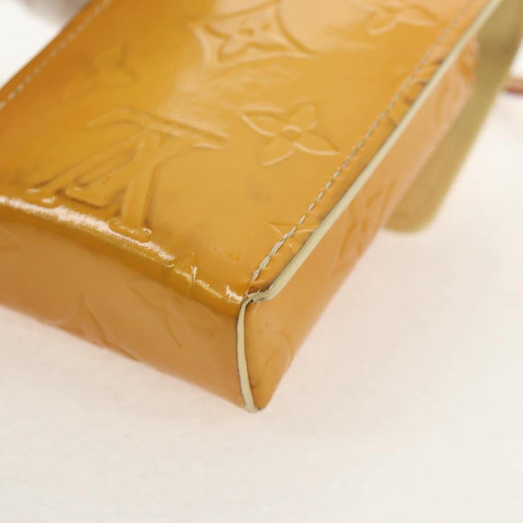 LOUIS VUITTON Monogram Vernis Green Case Lime Yellow M91052 LV Auth BA8521