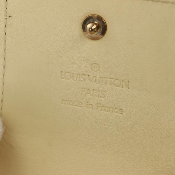 LOUIS VUITTON Monogram Vernis Green Case Lime Yellow M91052 LV Auth BA8521