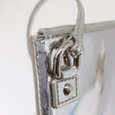 LOUIS VUITTON Monogram Miroir Pochette Platt Pouch Silver M95277 LV Auth BA8522A-9