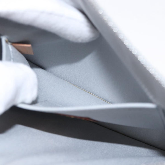 LOUIS VUITTON Monogram Miroir Pochette Platt Pouch Silver M95277 LV Auth BA8522A