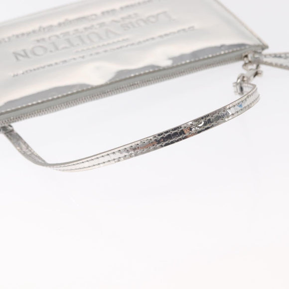 LOUIS VUITTON Monogram Miroir Pochette Platt Pouch Silver M95277 LV Auth BA8522A