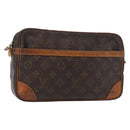 LOUIS VUITTON Monogram Compiegne 28 Clutch Bag M51845 LV Auth BA8542-1