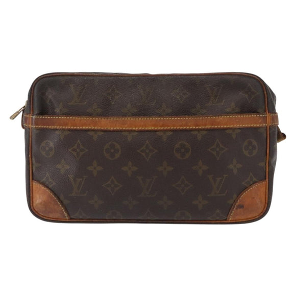 LOUIS VUITTON Monogram Compiegne 28 Clutch Bag M51845 LV Auth BA8542