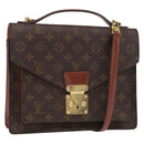 LOUIS VUITTON Monogram Monceau 28 Hand Bag M51185 LV Auth BA8549-1
