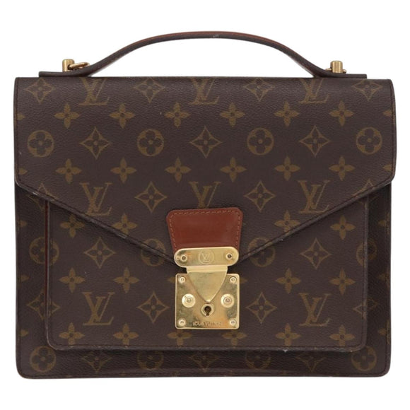 LOUIS VUITTON Monogram Monceau 28 Hand Bag M51185 LV Auth BA8549