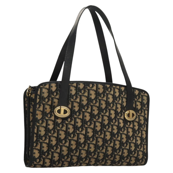 Christian Dior Trotter Canvas Shoulder Bag Navy Auth BA855