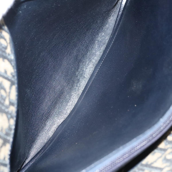 Christian Dior Trotter Canvas Shoulder Bag Navy Auth BA855