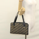 Christian Dior Trotter Canvas Shoulder Bag Navy Auth BA855-25