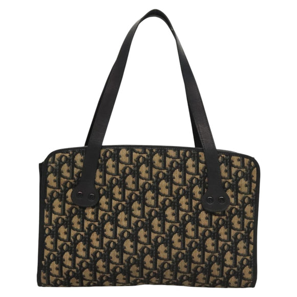 Christian Dior Trotter Canvas Shoulder Bag Navy Auth BA855