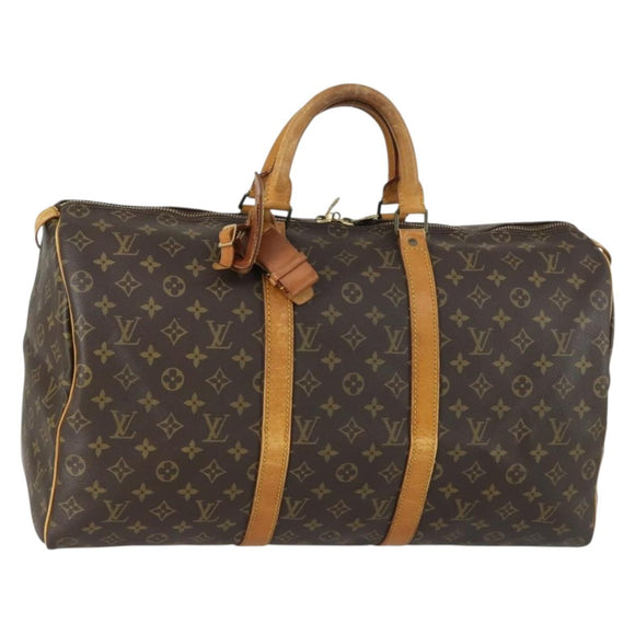 LOUIS VUITTON Monogram Keepall 50 Boston Bag M41426 LV Auth BA8559