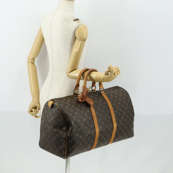 LOUIS VUITTON Monogram Keepall 50 Boston Bag M41426 LV Auth BA8559