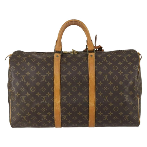LOUIS VUITTON Monogram Keepall 50 Boston Bag M41426 LV Auth BA8559