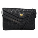 BALLY Shoulder Bag Leather Black Auth BA857-1