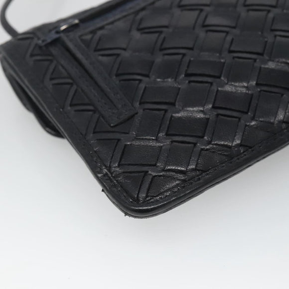 BALLY Shoulder Bag Leather Black Auth BA857