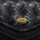 BALLY Shoulder Bag Leather Black Auth BA857-17
