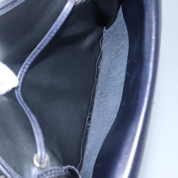 BALLY Shoulder Bag Leather Black Auth BA857