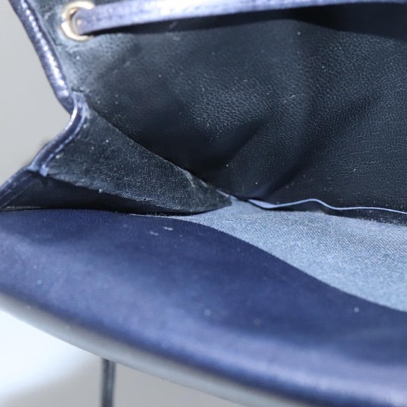 BALLY Shoulder Bag Leather Black Auth BA857