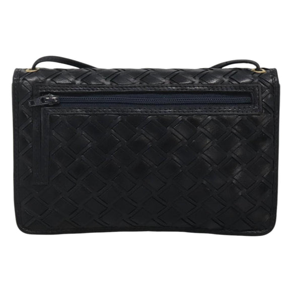 BALLY Shoulder Bag Leather Black Auth BA857