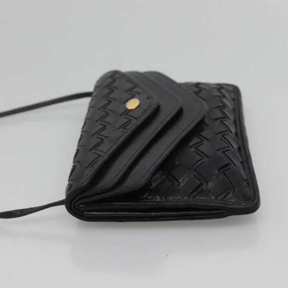 BALLY Shoulder Bag Leather Black Auth BA857
