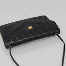 BALLY Shoulder Bag Leather Black Auth BA857-6