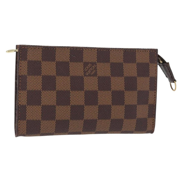 LOUIS VUITTON Damier Ebene Marais Pouch LV Auth BA8576
