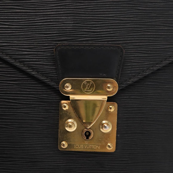 LOUIS VUITTON Epi Serviette Conseiller Business Bag Black M54422 LV Auth BA8581