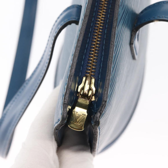 LOUIS VUITTON Epi Saint Jacques Poignees Long Bag Blue M52265 LV Auth BA8582