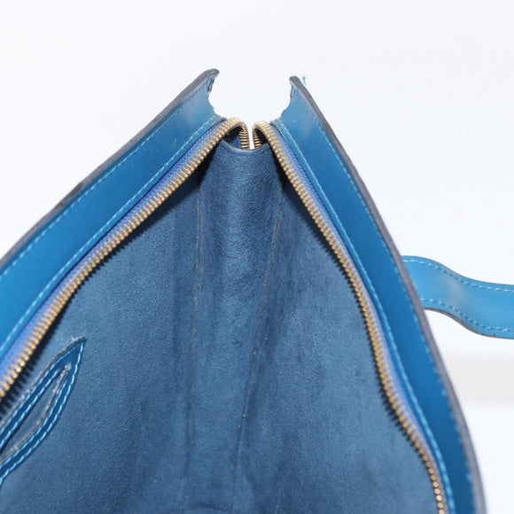 LOUIS VUITTON Epi Saint Jacques Poignees Long Bag Blue M52265 LV Auth BA8582