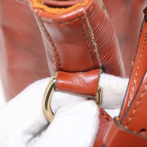 LOUIS VUITTON Epi Petit Noe Shoulder Bag Kenya Brown M44103 LV Auth BA8590