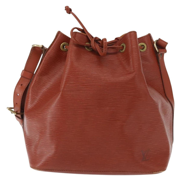 LOUIS VUITTON Epi Petit Noe Shoulder Bag Kenya Brown M44103 LV Auth BA8590