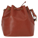 LOUIS VUITTON Epi Petit Noe Shoulder Bag Kenya Brown M44103 LV Auth BA8590-2