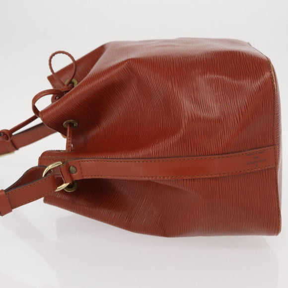 LOUIS VUITTON Epi Petit Noe Shoulder Bag Kenya Brown M44103 LV Auth BA8590