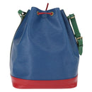 LOUIS VUITTON Epi Tricolor Noe Shoulder Bag Blue Red Green M44082 LV Auth BA8591-2