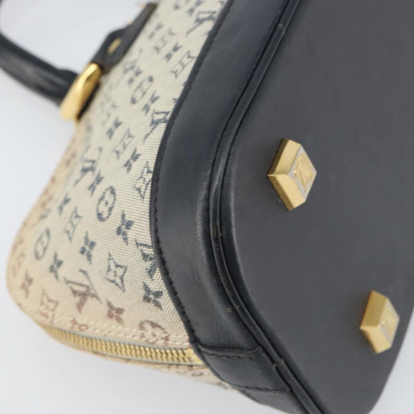 LOUIS VUITTON Monogram Mini Alma Ron Hand Bag Blue M92205 LV Auth BA8595