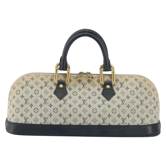 LOUIS VUITTON Monogram Mini Alma Ron Hand Bag Blue M92205 LV Auth BA8595
