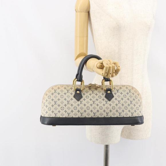 LOUIS VUITTON Monogram Mini Alma Ron Hand Bag Blue M92205 LV Auth BA8595