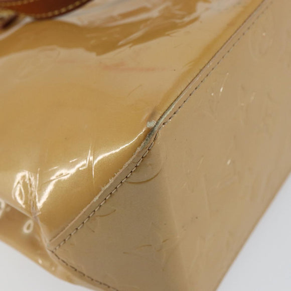 LOUIS VUITTON Monogram Vernis Reade PM Hand Bag Noisette M91334 LV Auth BA8596