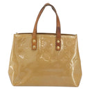 LOUIS VUITTON Monogram Vernis Reade PM Hand Bag Noisette M91334 LV Auth BA8596-13