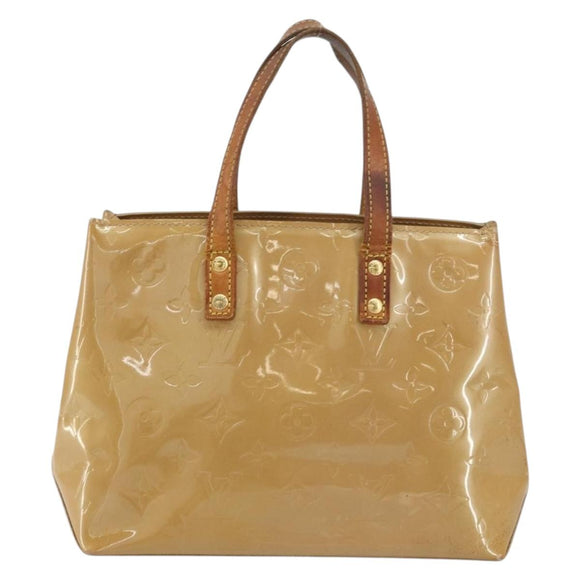LOUIS VUITTON Monogram Vernis Reade PM Hand Bag Noisette M91334 LV Auth BA8596