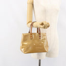 LOUIS VUITTON Monogram Vernis Reade PM Hand Bag Noisette M91334 LV Auth BA8596-24