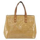 LOUIS VUITTON Monogram Vernis Reade PM Hand Bag Noisette M91334 LV Auth BA8596-2