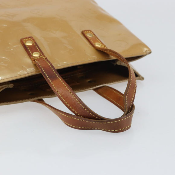 LOUIS VUITTON Monogram Vernis Reade PM Hand Bag Noisette M91334 LV Auth BA8596