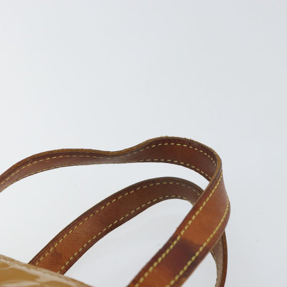 LOUIS VUITTON Monogram Vernis Reade PM Hand Bag Noisette M91334 LV Auth BA8596