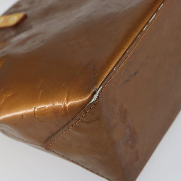 LOUIS VUITTON Monogram Vernis Reade PM Hand Bag Bronze M91146 LV Auth BA8597